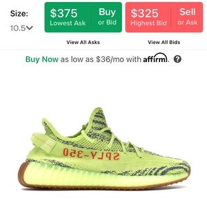 Yeezy Boost 350 V2 semi frozen Yellow